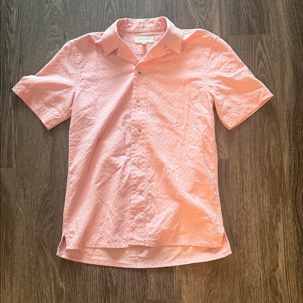 Banana Republic Pink Casual Button Down Shirt